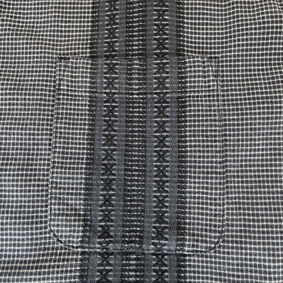 Vintage Route 66 Button Up Short‎ Sleeve Shirt Men's XL Blue Black White 1990's - Picture 7 of 13